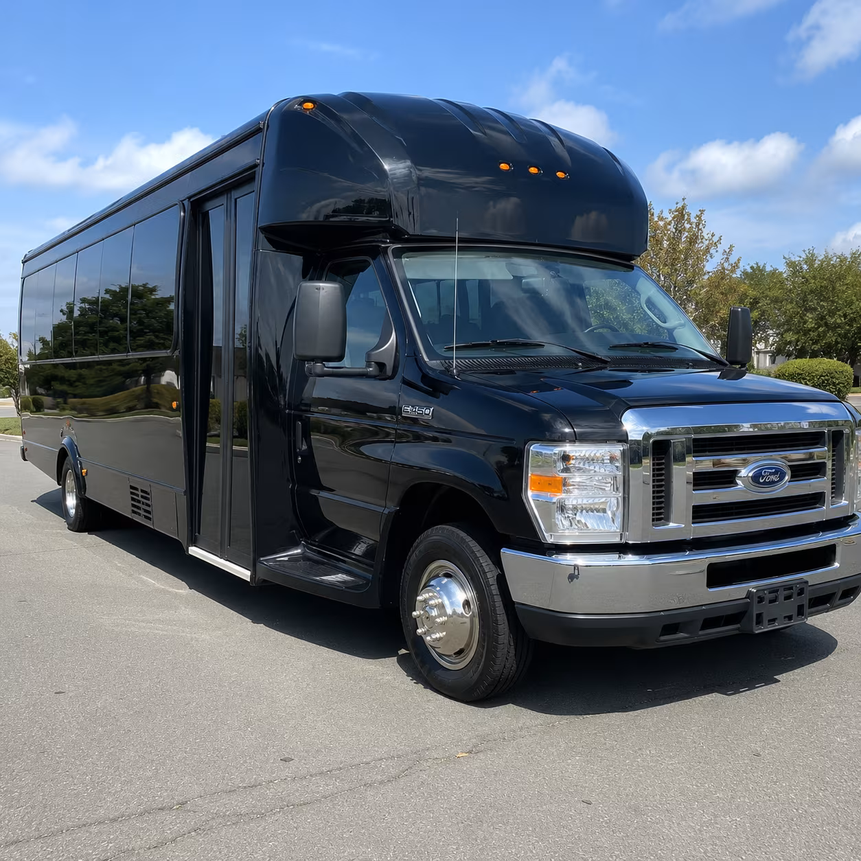 Passenger seating aboard a party bus rental serving Louisville