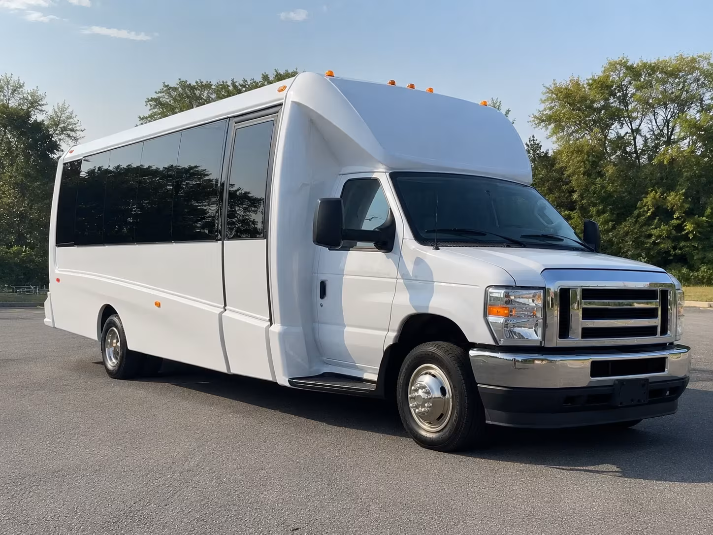 Interior of a party bus rental serving Louisville